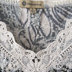 Democracy White Lace Intimate Top